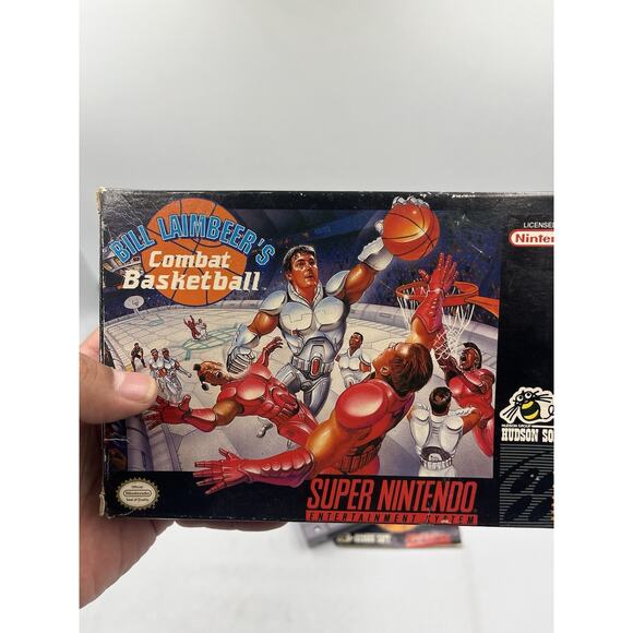 SNES Games - Bill Lambeer's Combat Basketball - Excellent Condition - Picture 14 of 14